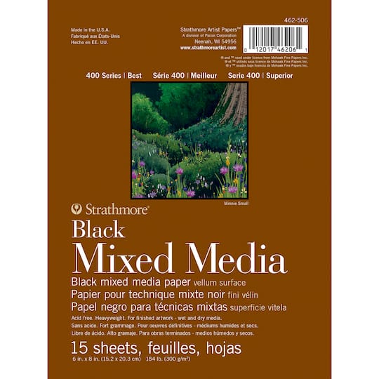 Strathmore® 400 Series Black Mixed Media Paper Pad